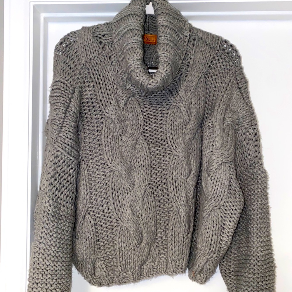 Chunky knit turtleneck sweater